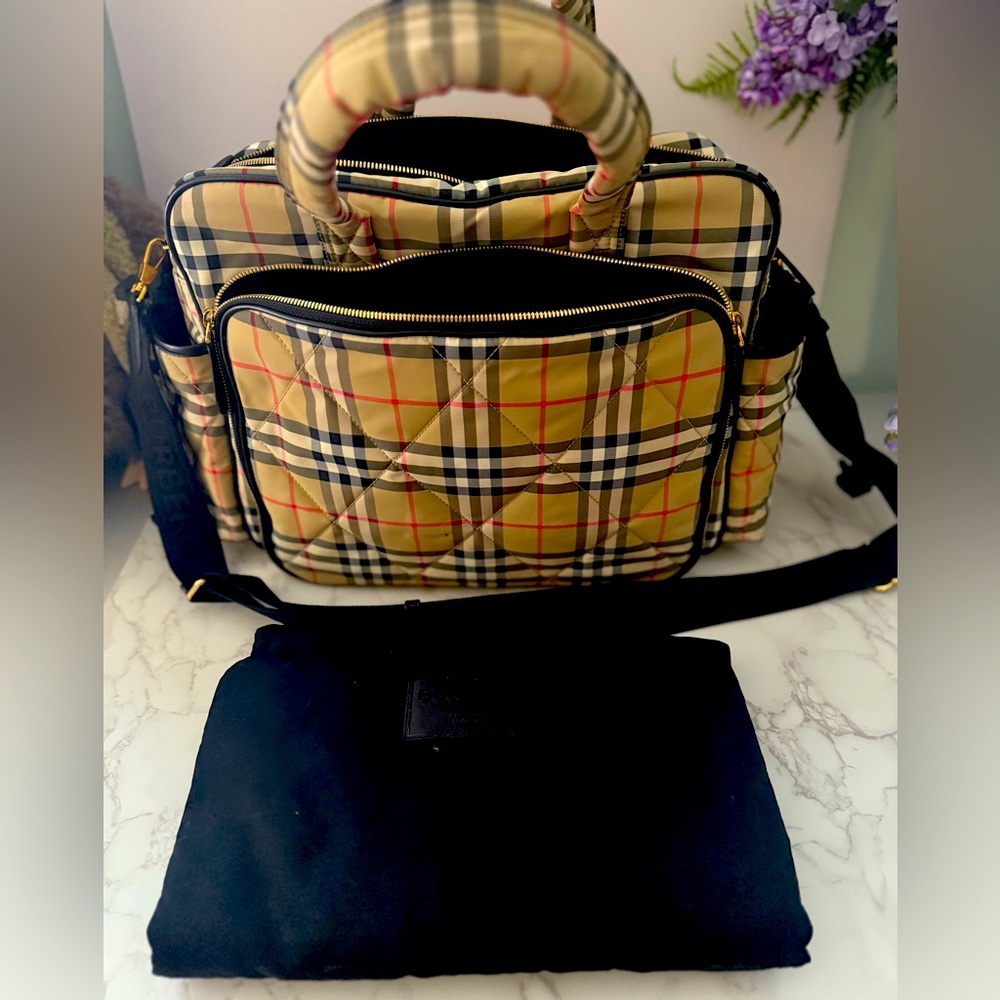Burberry Signature check pattern diaper bag